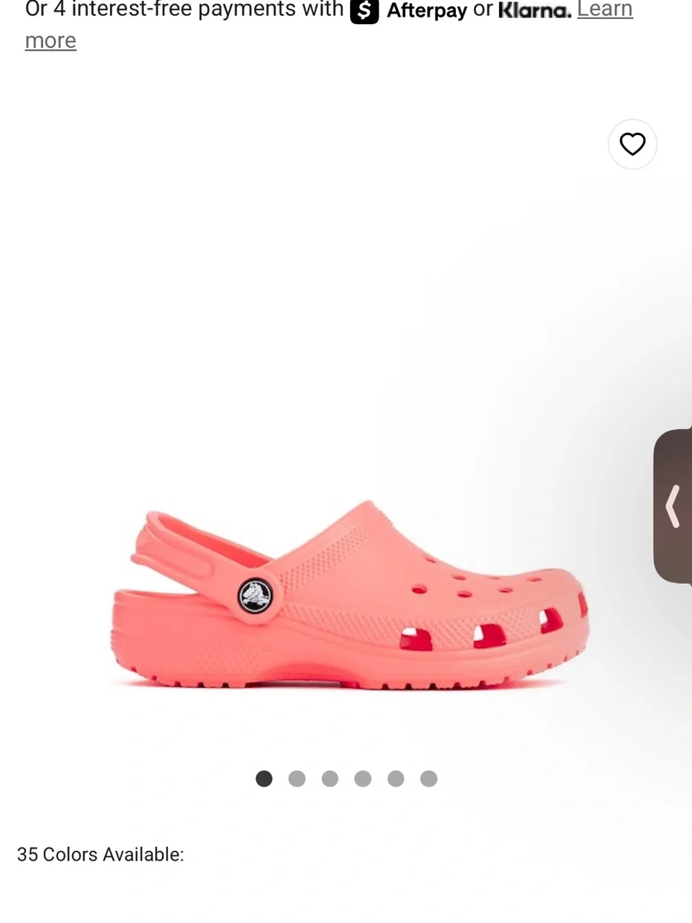 CROCS Kids' Classic Clog in Coral